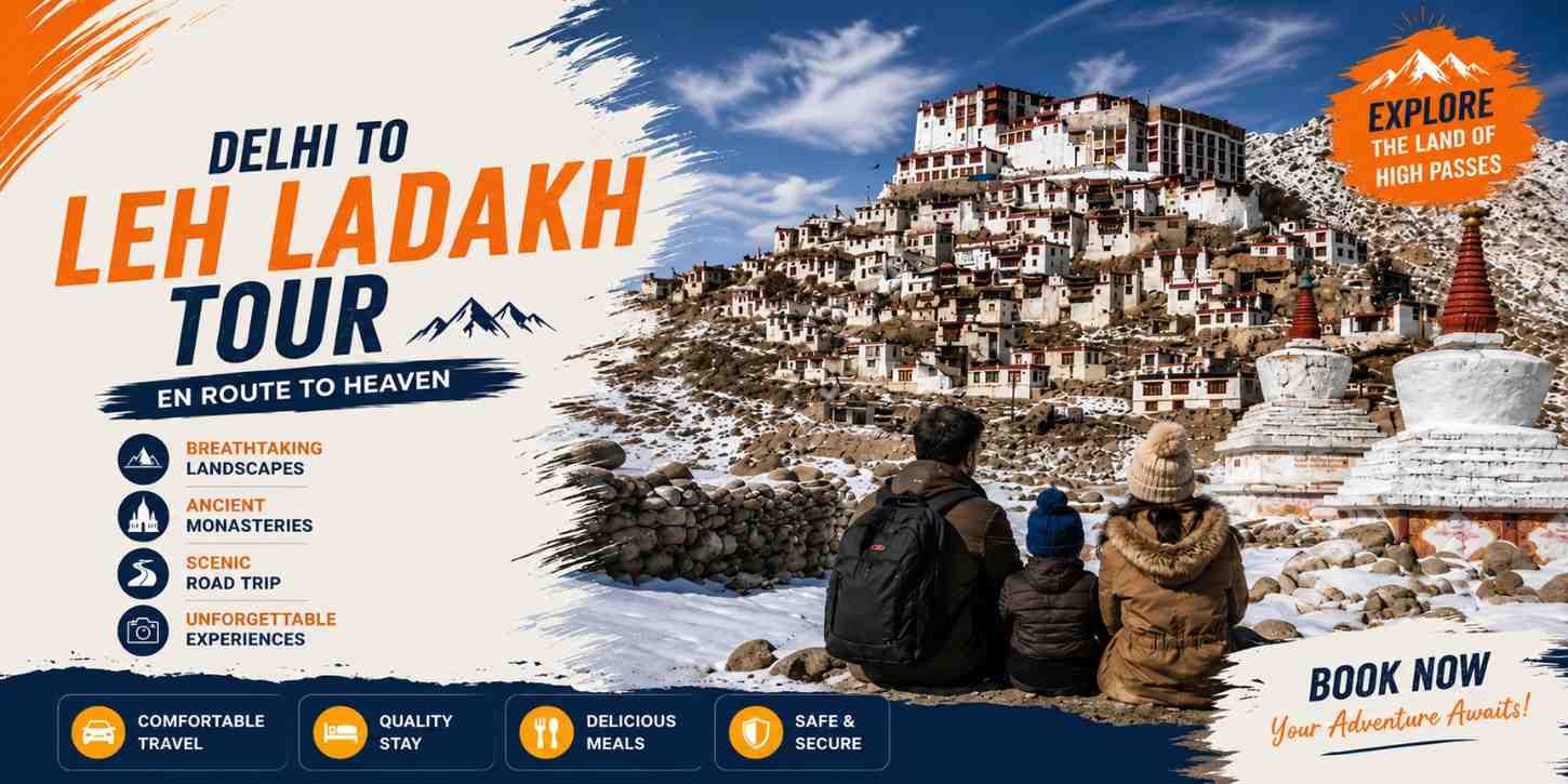 Delhi to Leh Ladakh Shared Transfer