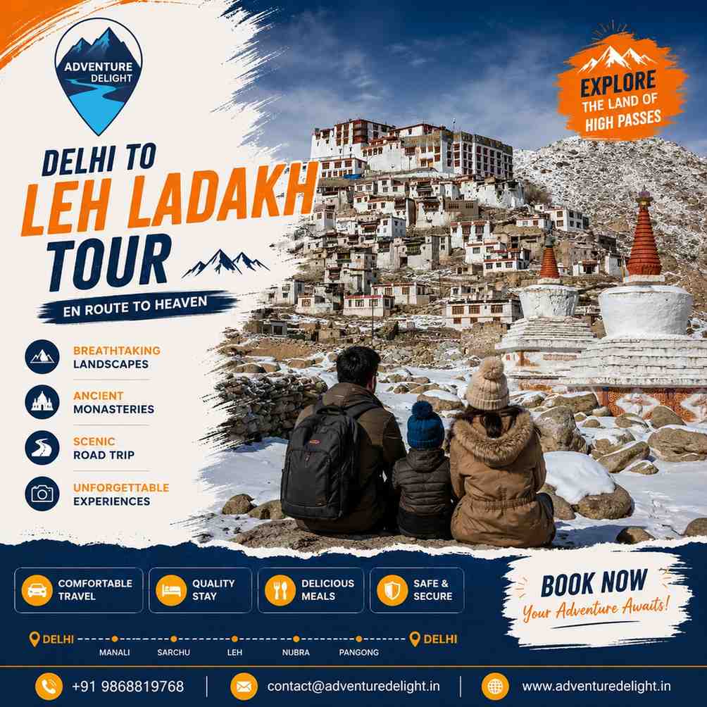 Delhi to Leh Ladakh Tour from Delhi