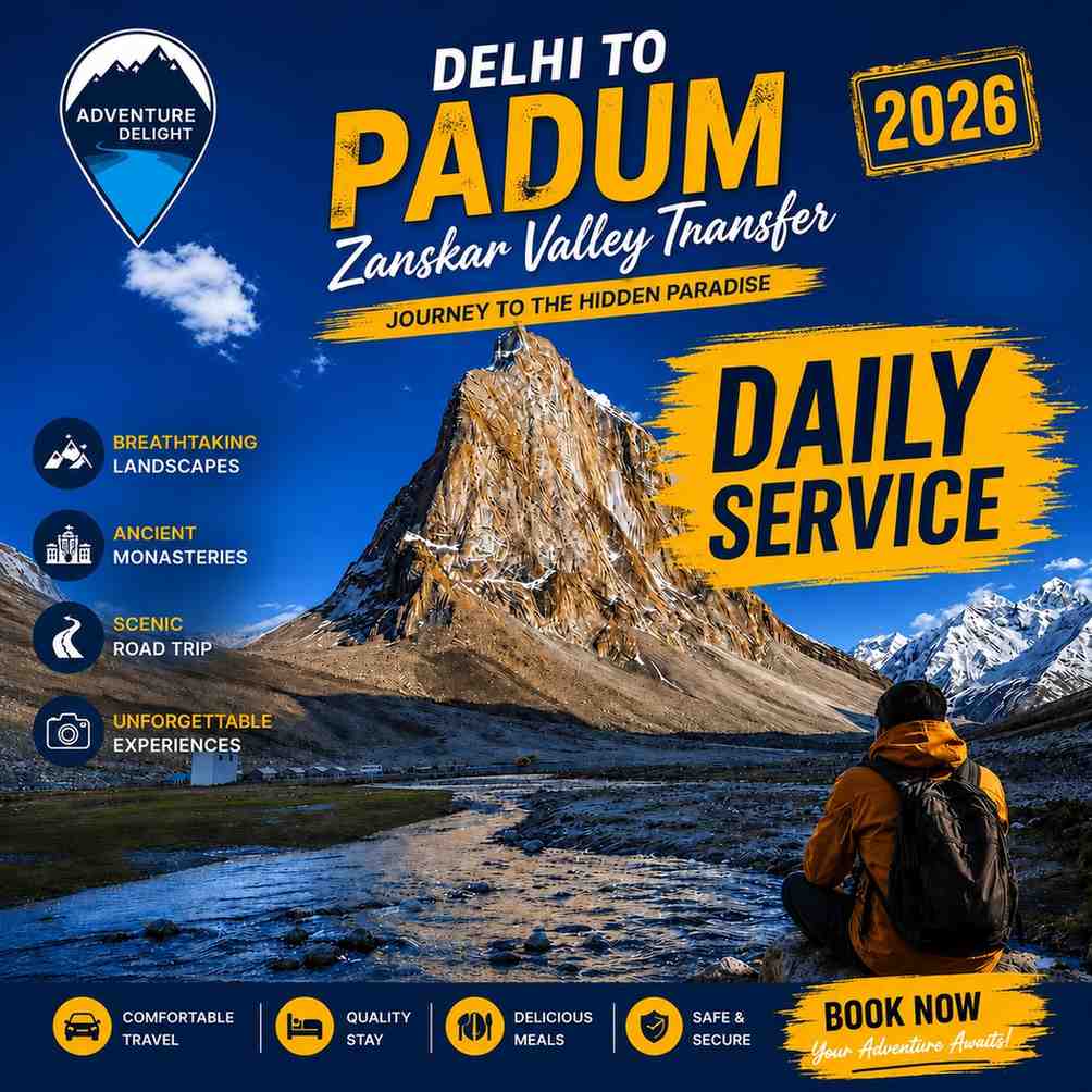 Delhi to Padum Zanksar Valley Tour