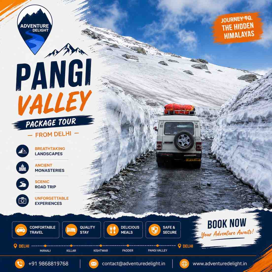 Pangi Valley Package Tour from Delhi