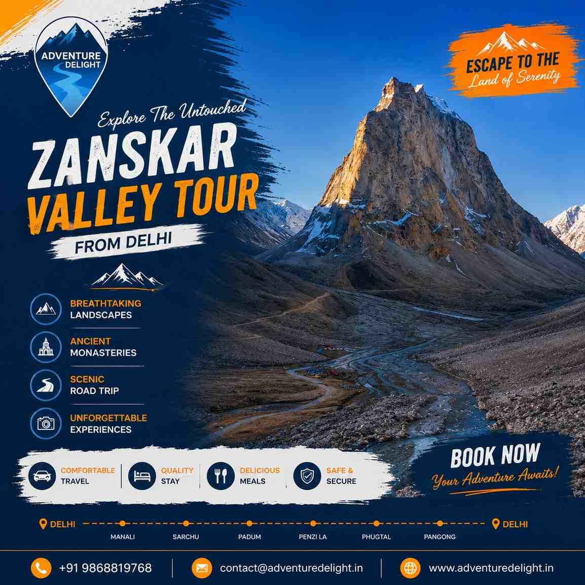 Zanksar Valley Tour from Delhi